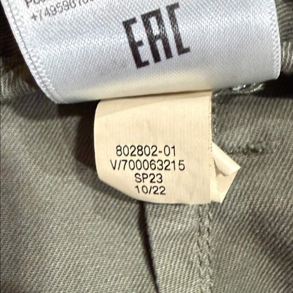 Banana‎ Republic Womens High Rise Relaxed Barrel Leg Cargo Pants 4 Olive Utility - Picture 8 of 8